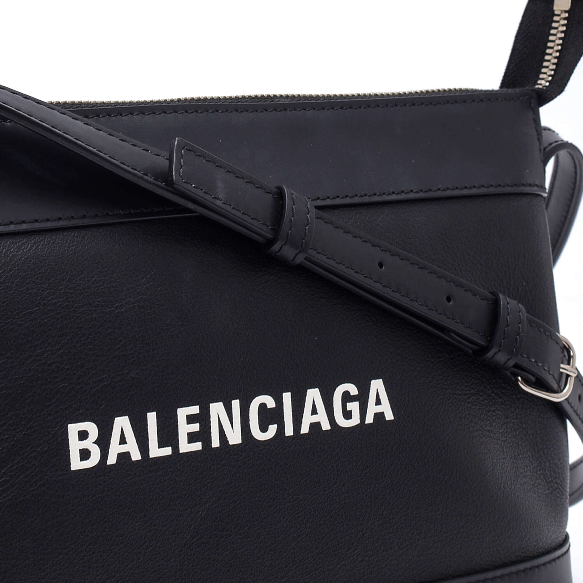 Balenciaga - Black Calfskin Leather Crossbody Bag